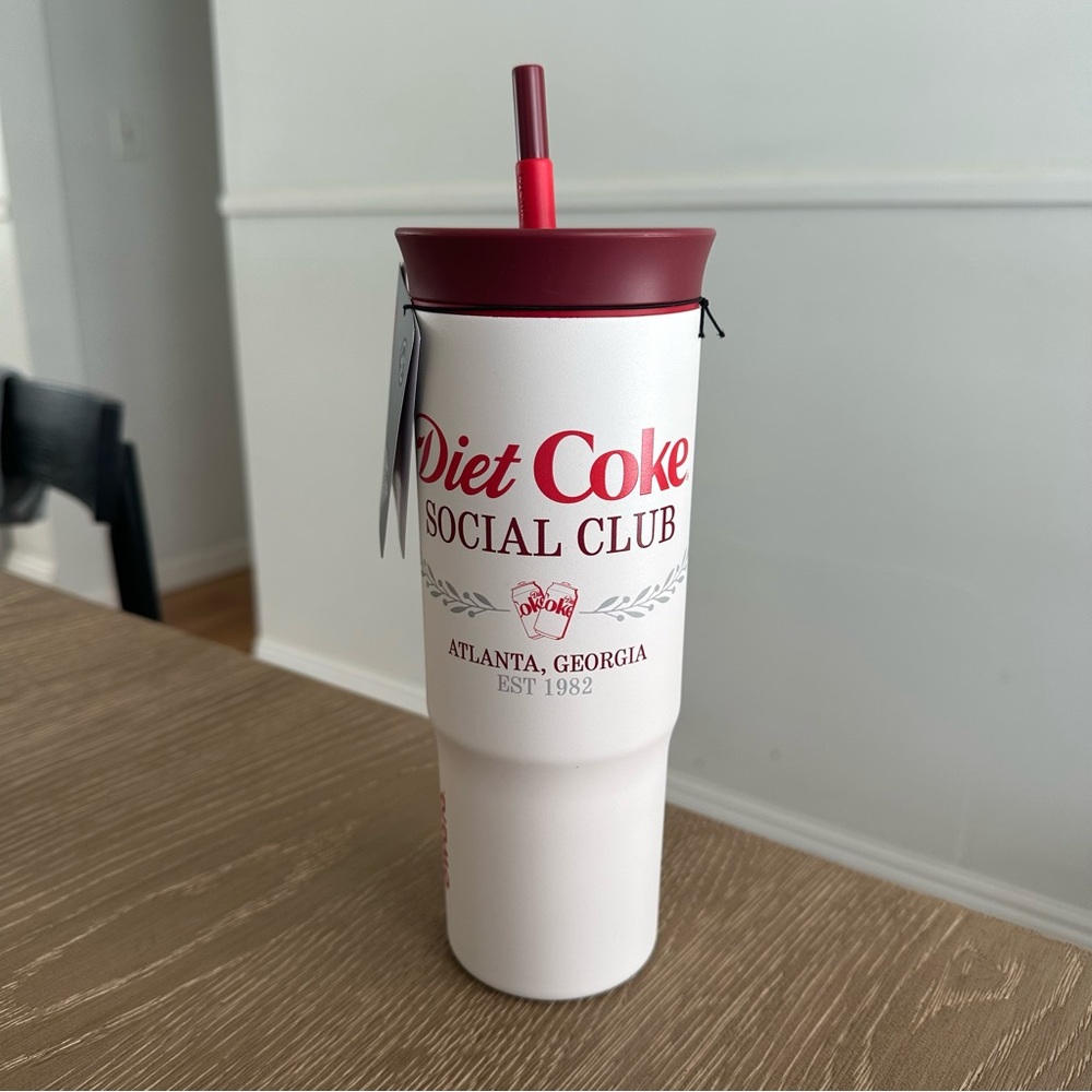 Diet Coke Social Club White and Red Tumbler